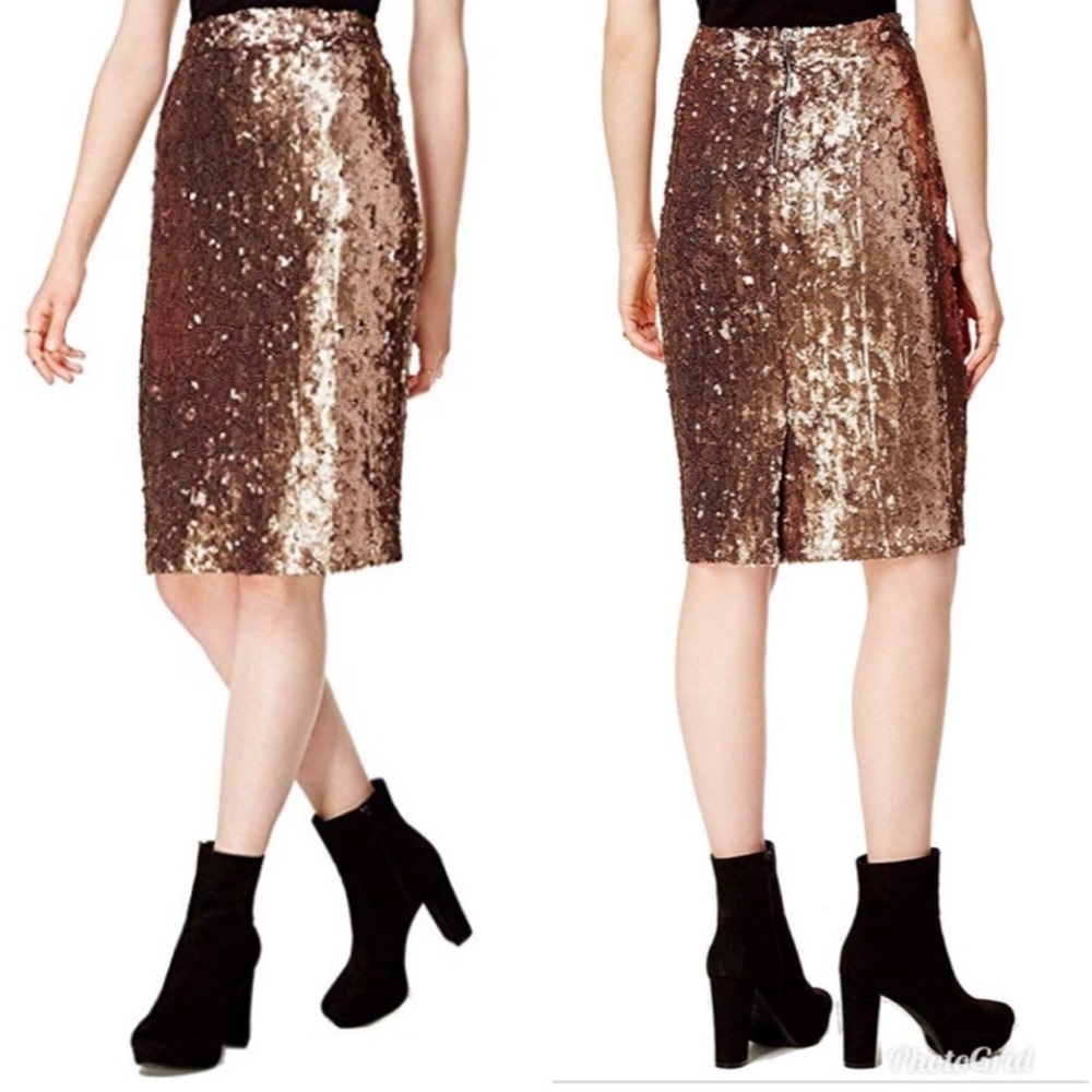 Bar III Dublin Skirt Copper